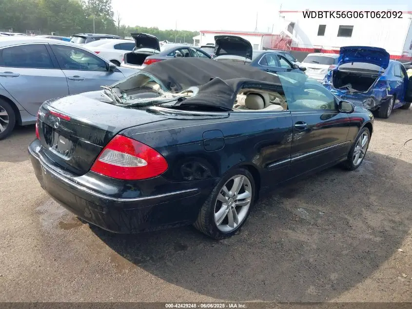 2006 Mercedes-Benz Clk 350 VIN: WDBTK56G06T062092 Lot: 42429248