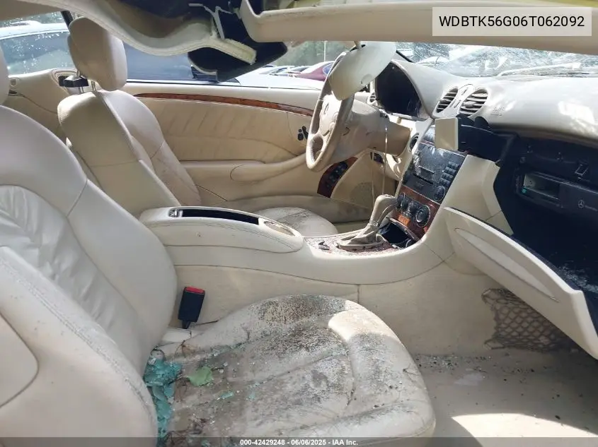 2006 Mercedes-Benz Clk 350 VIN: WDBTK56G06T062092 Lot: 42429248