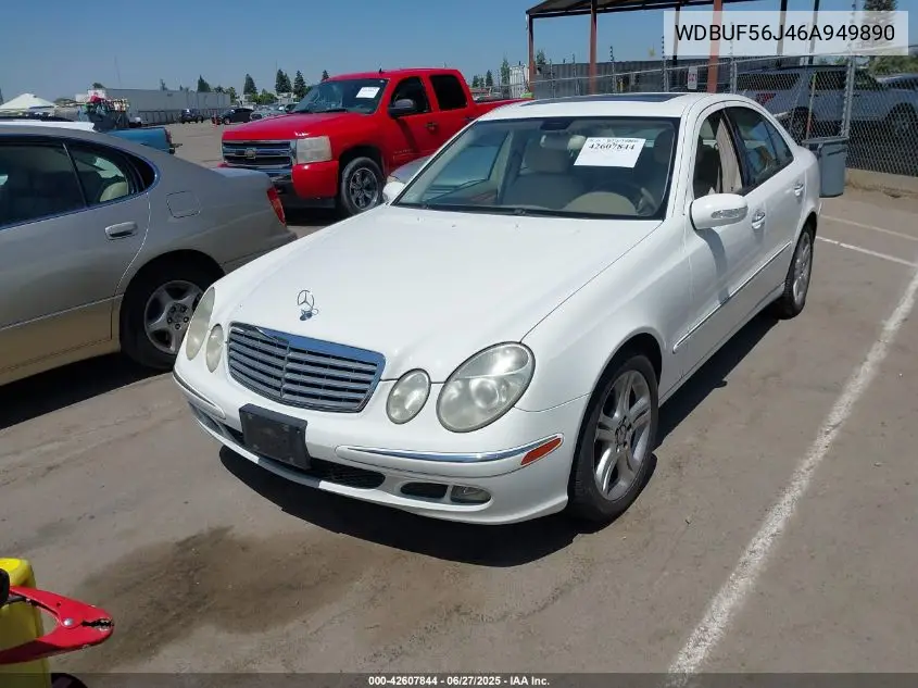 2006 Mercedes-Benz E 350 VIN: WDBUF56J46A949890 Lot: 42607844