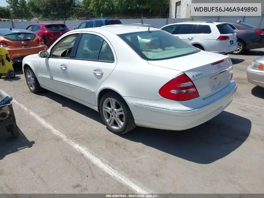 2006 Mercedes-Benz E 350 VIN: WDBUF56J46A949890 Lot: 42607844