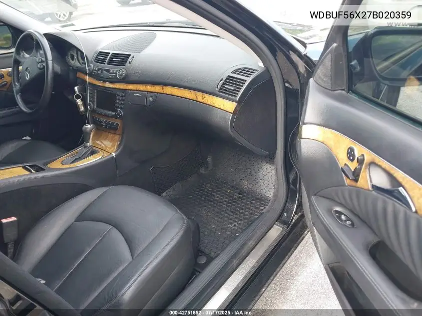 2007 Mercedes-Benz E 350 VIN: WDBUF56X27B020359 Lot: 42751652