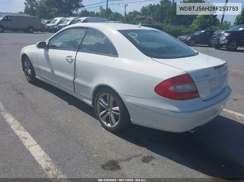 2008 Mercedes-Benz Clk 350 VIN: WDBTJ56H28F253753 Lot: 42525405