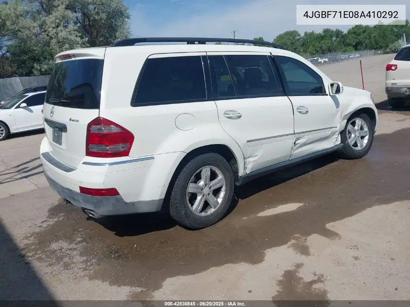2008 Mercedes-Benz Gl 450 4Matic VIN: 4JGBF71E08A410292 Lot: 42538845