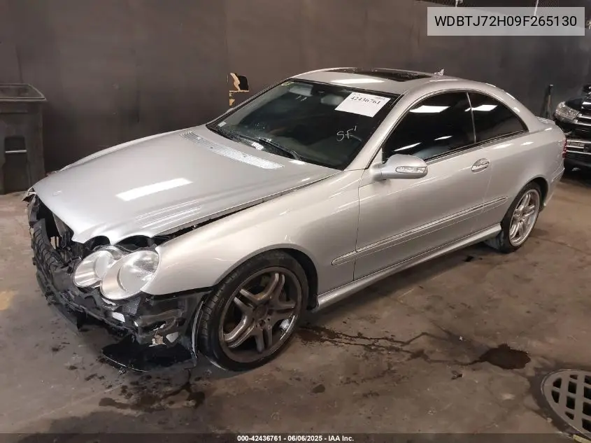 2009 Mercedes-Benz Clk 550 VIN: WDBTJ72H09F265130 Lot: 42436761