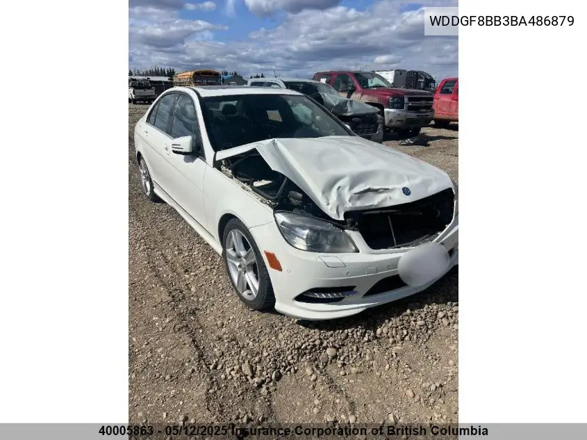 2011 Mercedes-Benz C 300 4Mati VIN: WDDGF8BB3BA486879 Lot: 40005863