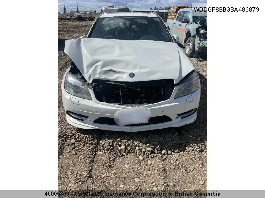 2011 Mercedes-Benz C 300 4Mati VIN: WDDGF8BB3BA486879 Lot: 40005863