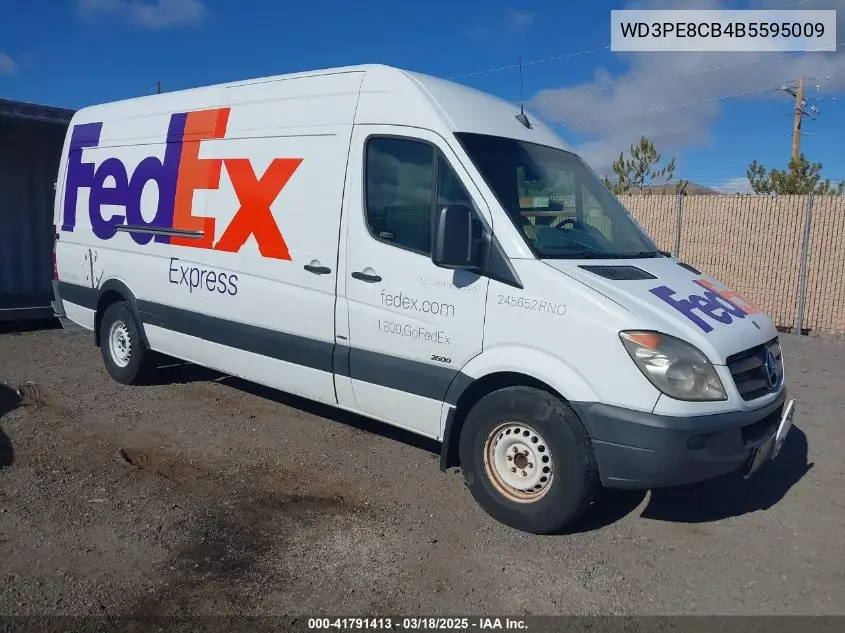 2011 Mercedes-Benz Sprinter 2500 High Roof VIN: WD3PE8CB4B5595009 Lot: 41791413