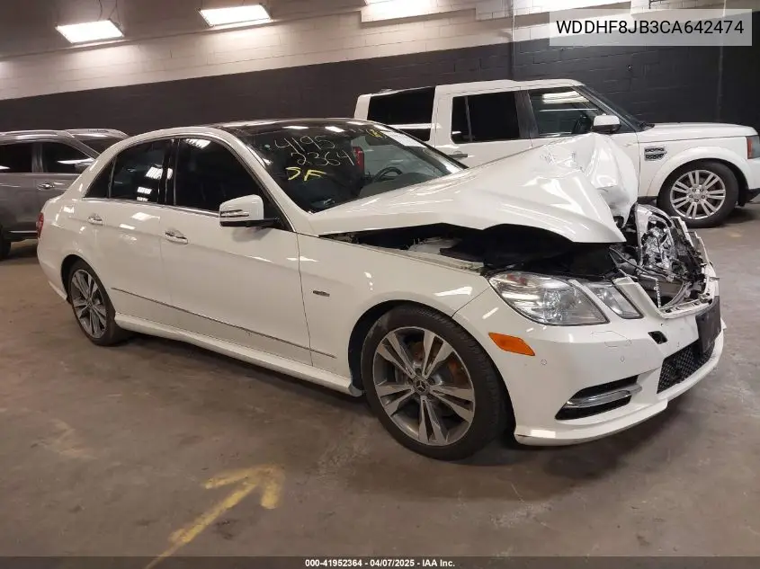 2012 Mercedes-Benz E 350 4Matic VIN: WDDHF8JB3CA642474 Lot: 41952364