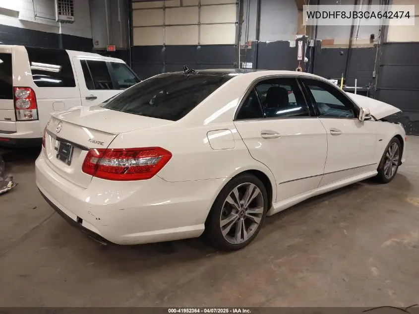 2012 Mercedes-Benz E 350 4Matic VIN: WDDHF8JB3CA642474 Lot: 41952364