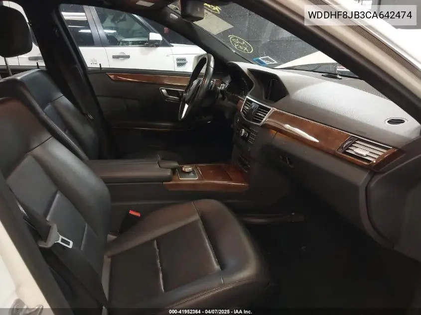 2012 Mercedes-Benz E 350 4Matic VIN: WDDHF8JB3CA642474 Lot: 41952364