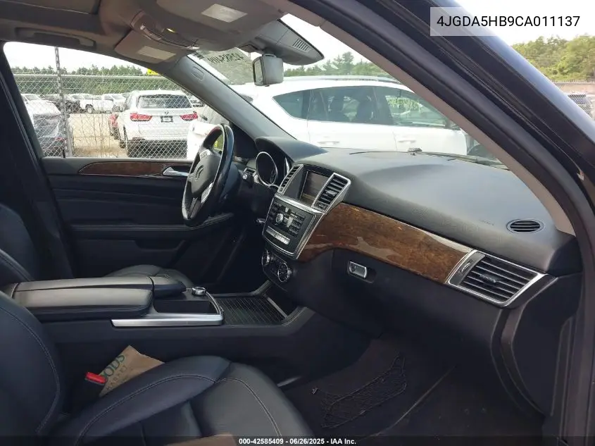 2012 Mercedes-Benz Ml 350 4Matic VIN: 4JGDA5HB9CA011137 Lot: 42585409