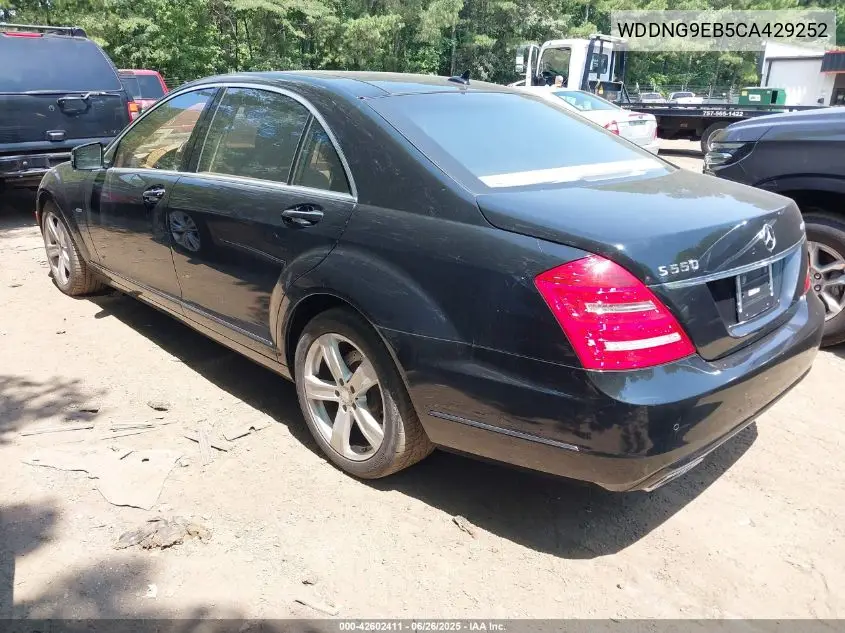 2012 Mercedes-Benz S 550 4Matic VIN: WDDNG9EB5CA429252 Lot: 42602411