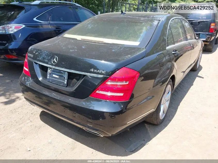 2012 Mercedes-Benz S 550 4Matic VIN: WDDNG9EB5CA429252 Lot: 42602411