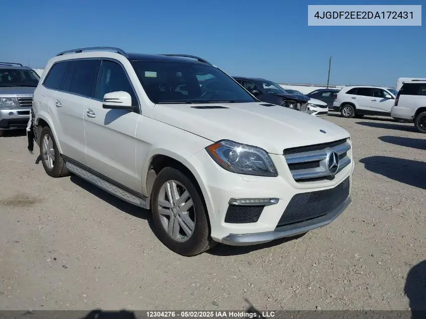 2013 Mercedes-Benz Gl 350 Bluetec VIN: 4JGDF2EE2DA172431 Lot: 12304276