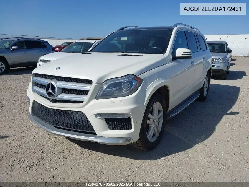 2013 Mercedes-Benz Gl 350 Bluetec VIN: 4JGDF2EE2DA172431 Lot: 12304276