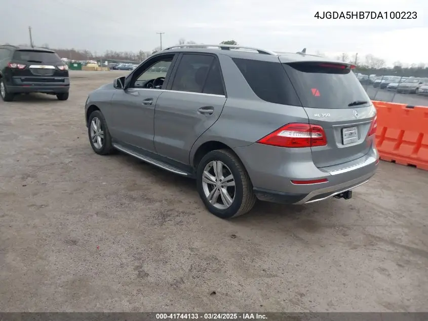 2013 Mercedes-Benz Ml 350 4Matic VIN: 4JGDA5HB7DA100223 Lot: 41744133