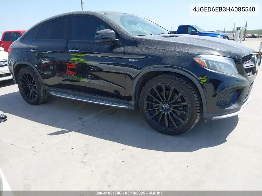 2017 Mercedes-Benz Amg Gle 43 Coupe 4Matic VIN: 4JGED6EB3HA085540 Lot: 41821746
