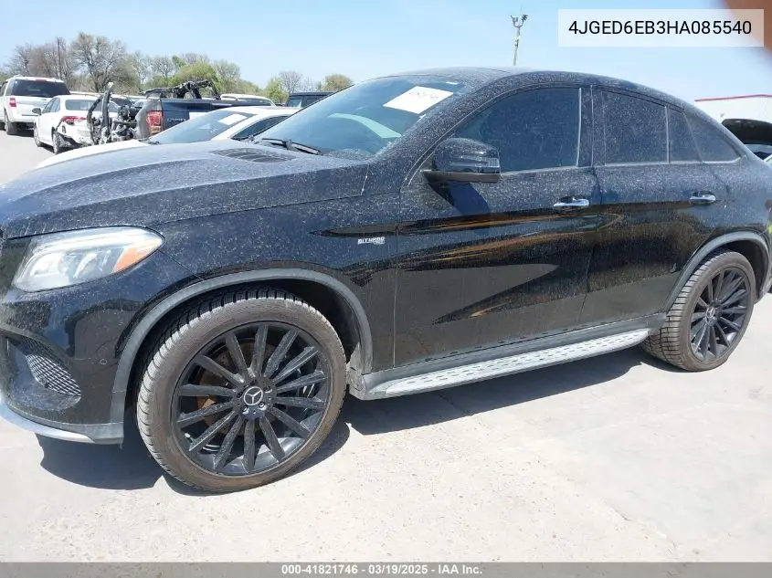 2017 Mercedes-Benz Amg Gle 43 Coupe 4Matic VIN: 4JGED6EB3HA085540 Lot: 41821746