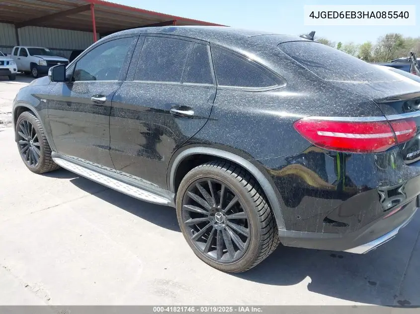 2017 Mercedes-Benz Amg Gle 43 Coupe 4Matic VIN: 4JGED6EB3HA085540 Lot: 41821746