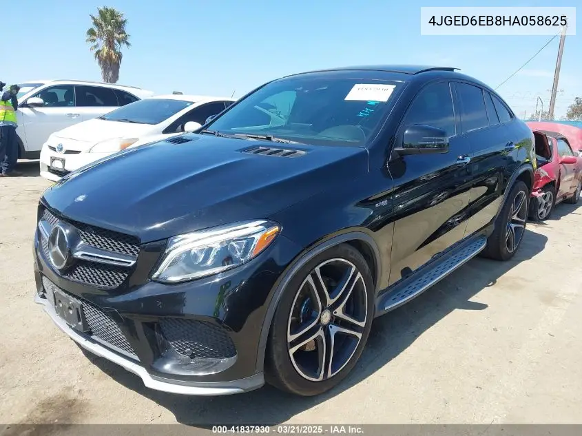2017 Mercedes-Benz Amg Gle 43 Coupe 4Matic VIN: 4JGED6EB8HA058625 Lot: 41837930
