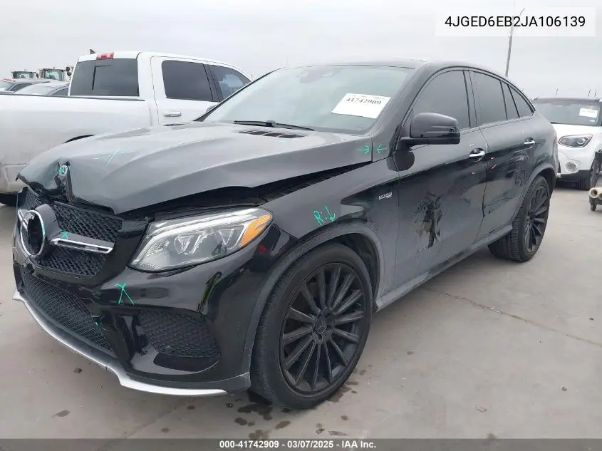 2018 Mercedes-Benz Amg Gle 43 Coupe 4Matic VIN: 4JGED6EB2JA106139 Lot: 41742909