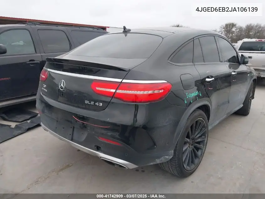 2018 Mercedes-Benz Amg Gle 43 Coupe 4Matic VIN: 4JGED6EB2JA106139 Lot: 41742909