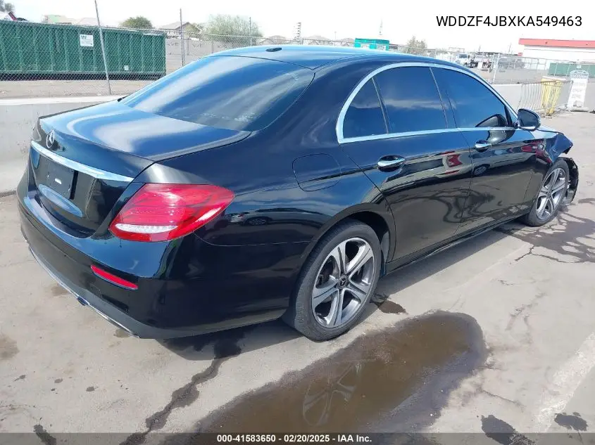 2019 Mercedes-Benz E 300 VIN: WDDZF4JBXKA549463 Lot: 41583650