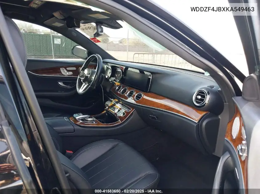 2019 Mercedes-Benz E 300 VIN: WDDZF4JBXKA549463 Lot: 41583650