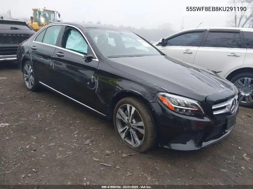2019 Mercedes-Benz C 300 4Matic VIN: 55SWF8EB8KU291190 Lot: 41900184