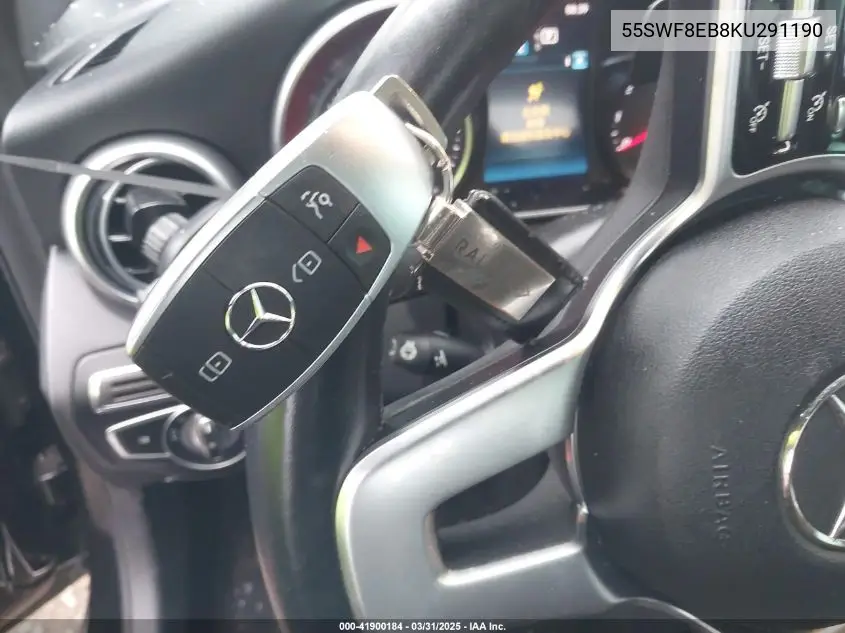 2019 Mercedes-Benz C 300 4Matic VIN: 55SWF8EB8KU291190 Lot: 41900184