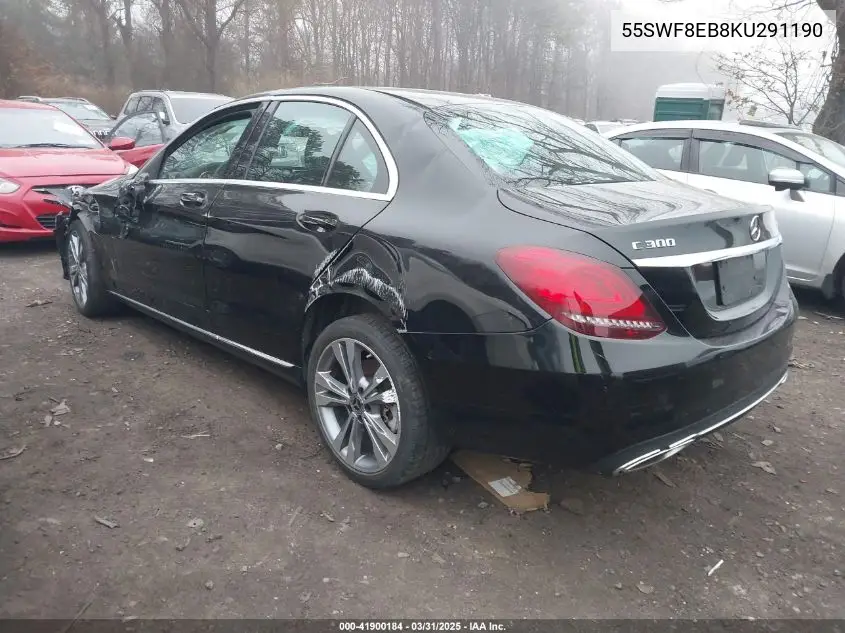 2019 Mercedes-Benz C 300 4Matic VIN: 55SWF8EB8KU291190 Lot: 41900184