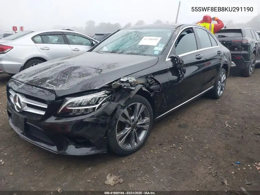 2019 Mercedes-Benz C 300 4Matic VIN: 55SWF8EB8KU291190 Lot: 41900184