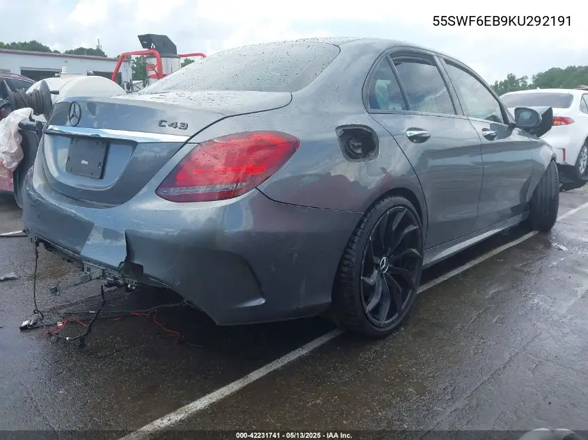 55swf6eb9ku292191 55SWF6EB9KU292191 2019 Mercedes-Benz Amg C 43 4Matic