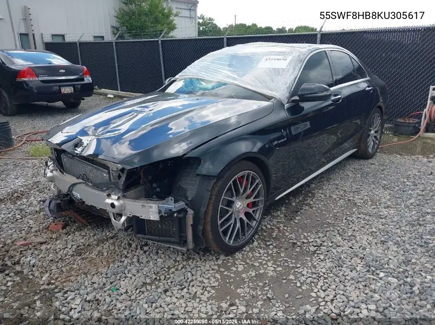 2019 Mercedes-Benz Amg C 63 S VIN: 55SWF8HB8KU305617 Lot: 42259050