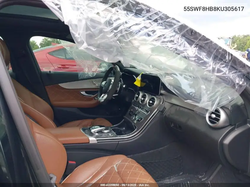 2019 Mercedes-Benz Amg C 63 S VIN: 55SWF8HB8KU305617 Lot: 42259050