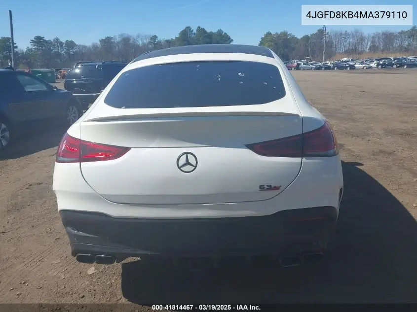 2021 Mercedes-Benz Amg Gle 63 Coupe S 4Matic VIN: 4JGFD8KB4MA379110 Lot: 41814467