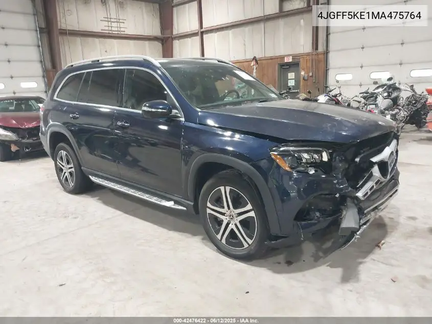 2021 Mercedes-Benz Gls 450 4Matic VIN: 4JGFF5KE1MA475764 Lot: 42476422