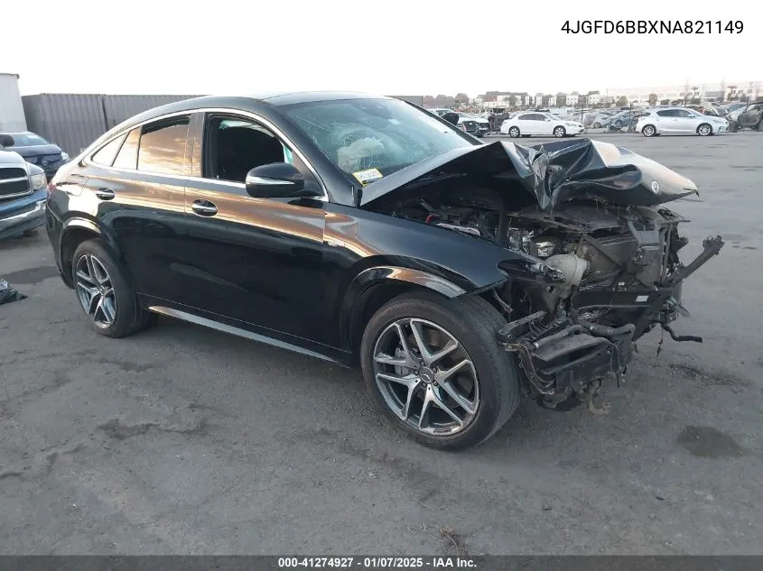 2022 Mercedes-Benz Amg Gle 53 Coupe 4Matic VIN: 4JGFD6BBXNA821149 Lot: 41274927