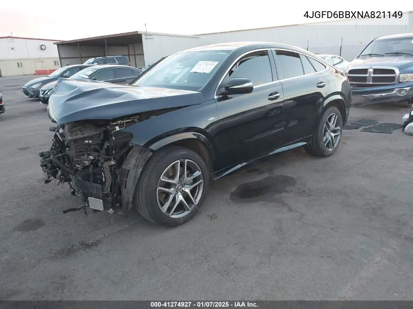 2022 Mercedes-Benz Amg Gle 53 Coupe 4Matic VIN: 4JGFD6BBXNA821149 Lot: 41274927