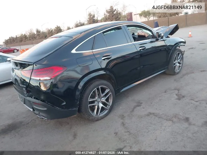 2022 Mercedes-Benz Amg Gle 53 Coupe 4Matic VIN: 4JGFD6BBXNA821149 Lot: 41274927