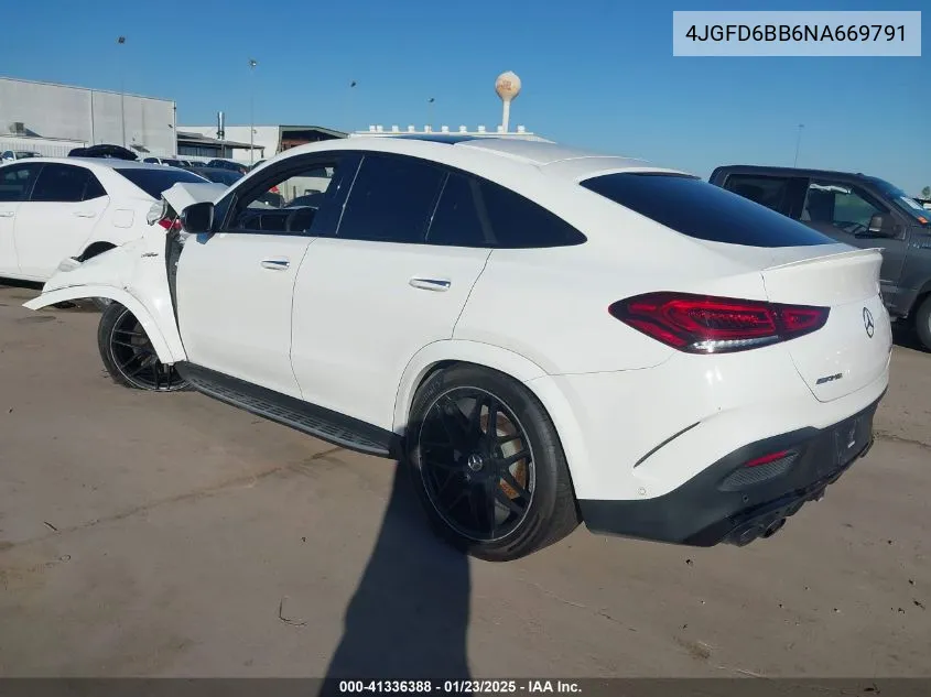 2022 Mercedes-Benz Amg Gle 53 Coupe 4Matic VIN: 4JGFD6BB6NA669791 Lot: 41336388