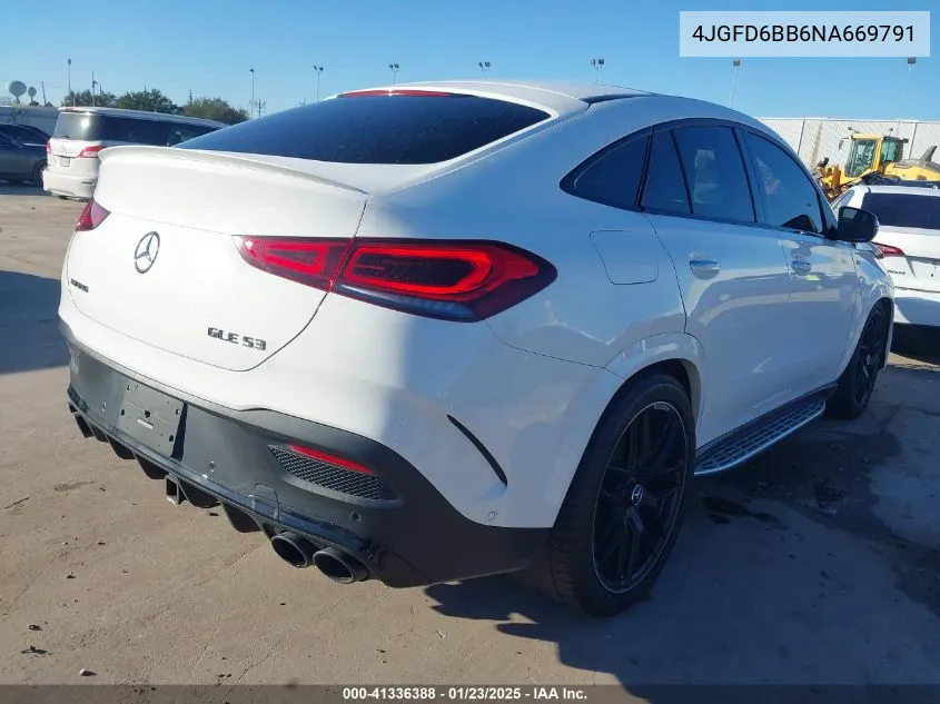 2022 Mercedes-Benz Amg Gle 53 Coupe 4Matic VIN: 4JGFD6BB6NA669791 Lot: 41336388