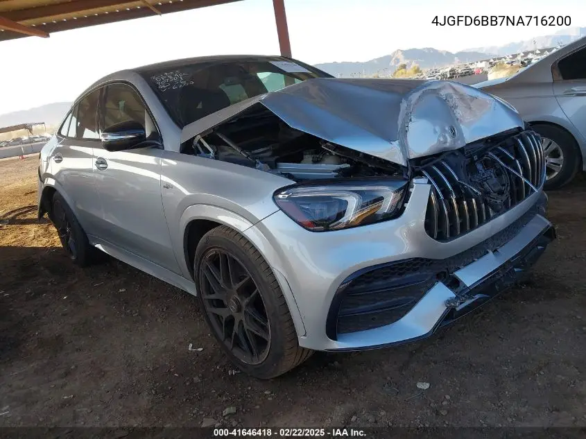 2022 Mercedes-Benz Amg Gle 53 Coupe 4Matic VIN: 4JGFD6BB7NA716200 Lot: 41646418