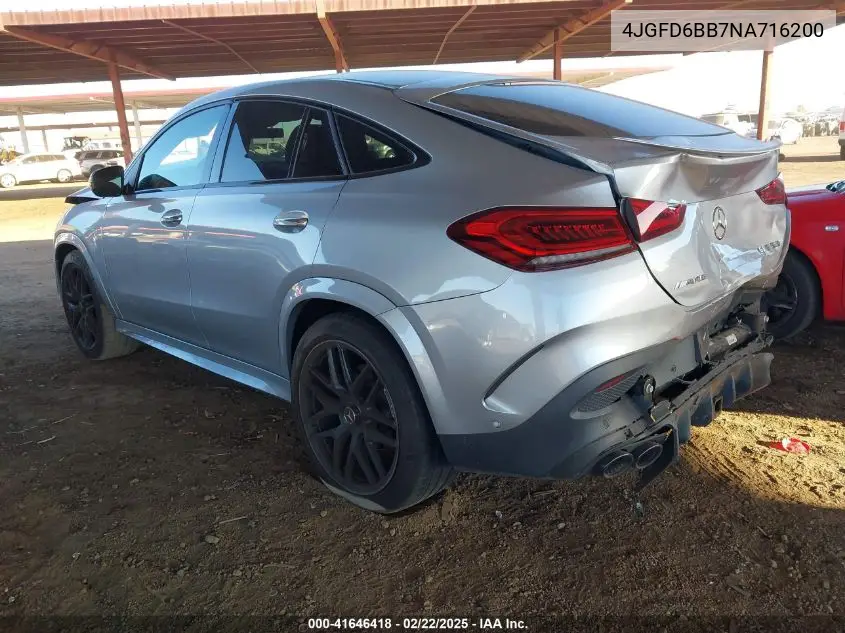 2022 Mercedes-Benz Amg Gle 53 Coupe 4Matic VIN: 4JGFD6BB7NA716200 Lot: 41646418
