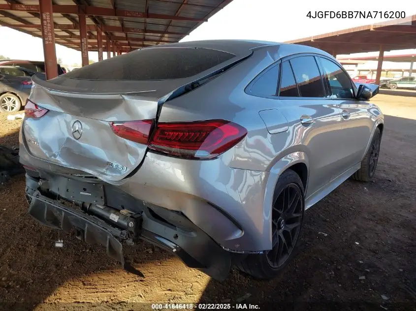 2022 Mercedes-Benz Amg Gle 53 Coupe 4Matic VIN: 4JGFD6BB7NA716200 Lot: 41646418