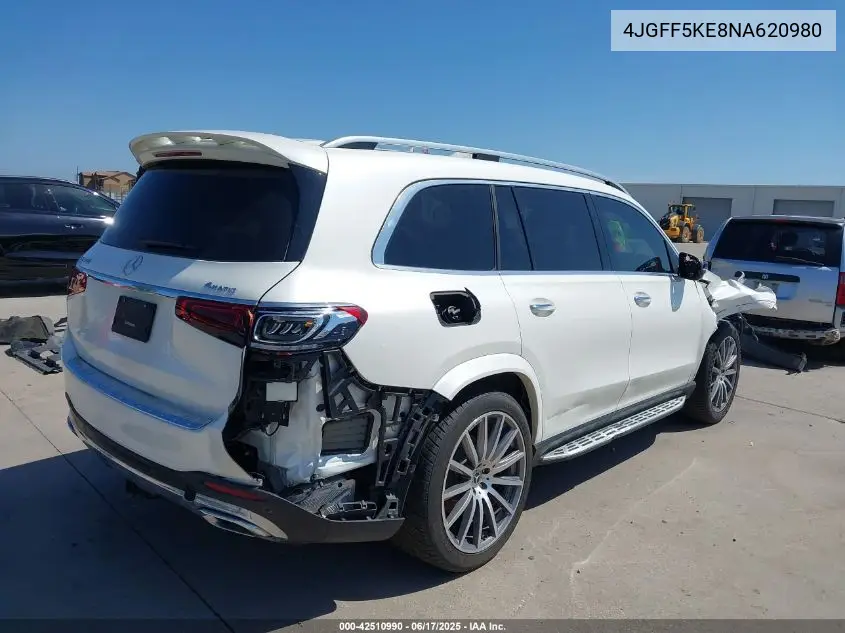 2022 Mercedes-Benz Gls 450 4Matic VIN: 4JGFF5KE8NA620980 Lot: 42510990