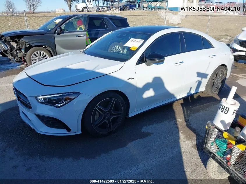 2023 Mercedes-Benz Amg Cla 35 4Matic VIN: W1K5J5BB0PN404210 Lot: 41422509