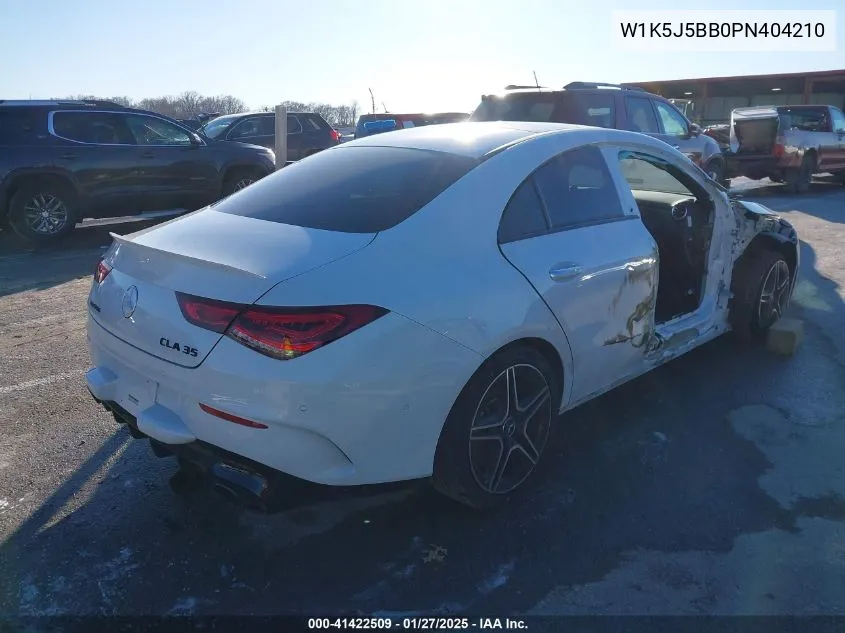2023 Mercedes-Benz Amg Cla 35 4Matic VIN: W1K5J5BB0PN404210 Lot: 41422509