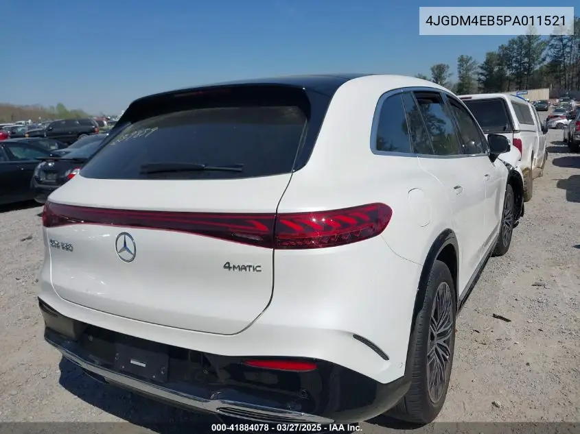 2023 Mercedes-Benz Eqs 580 Suv 4Matic VIN: 4JGDM4EB5PA011521 Lot: 41884078