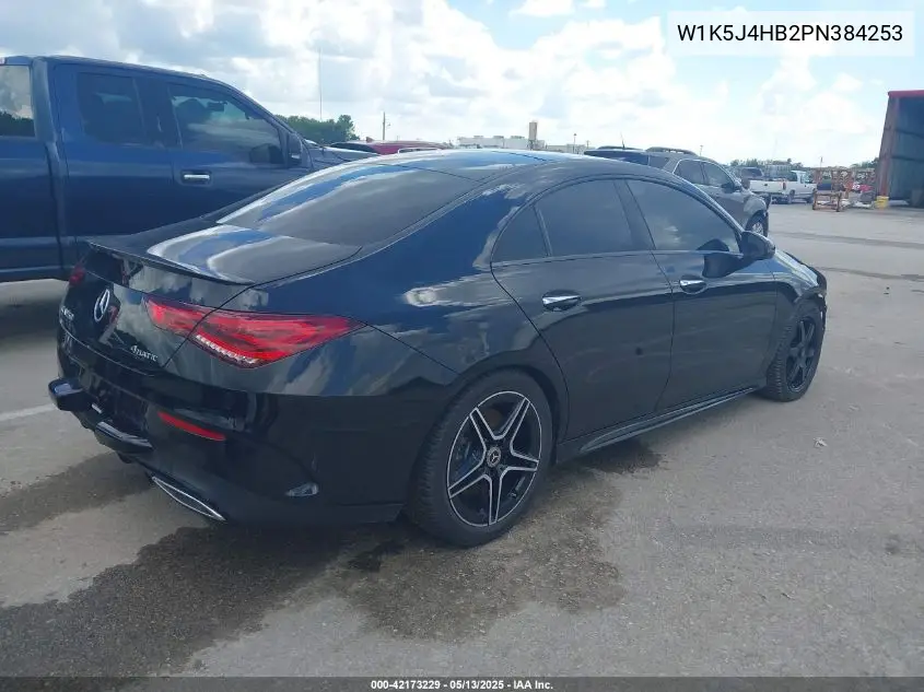 2023 Mercedes-Benz Cla 250 Coupe 4Matic VIN: W1K5J4HB2PN384253 Lot: 42173229